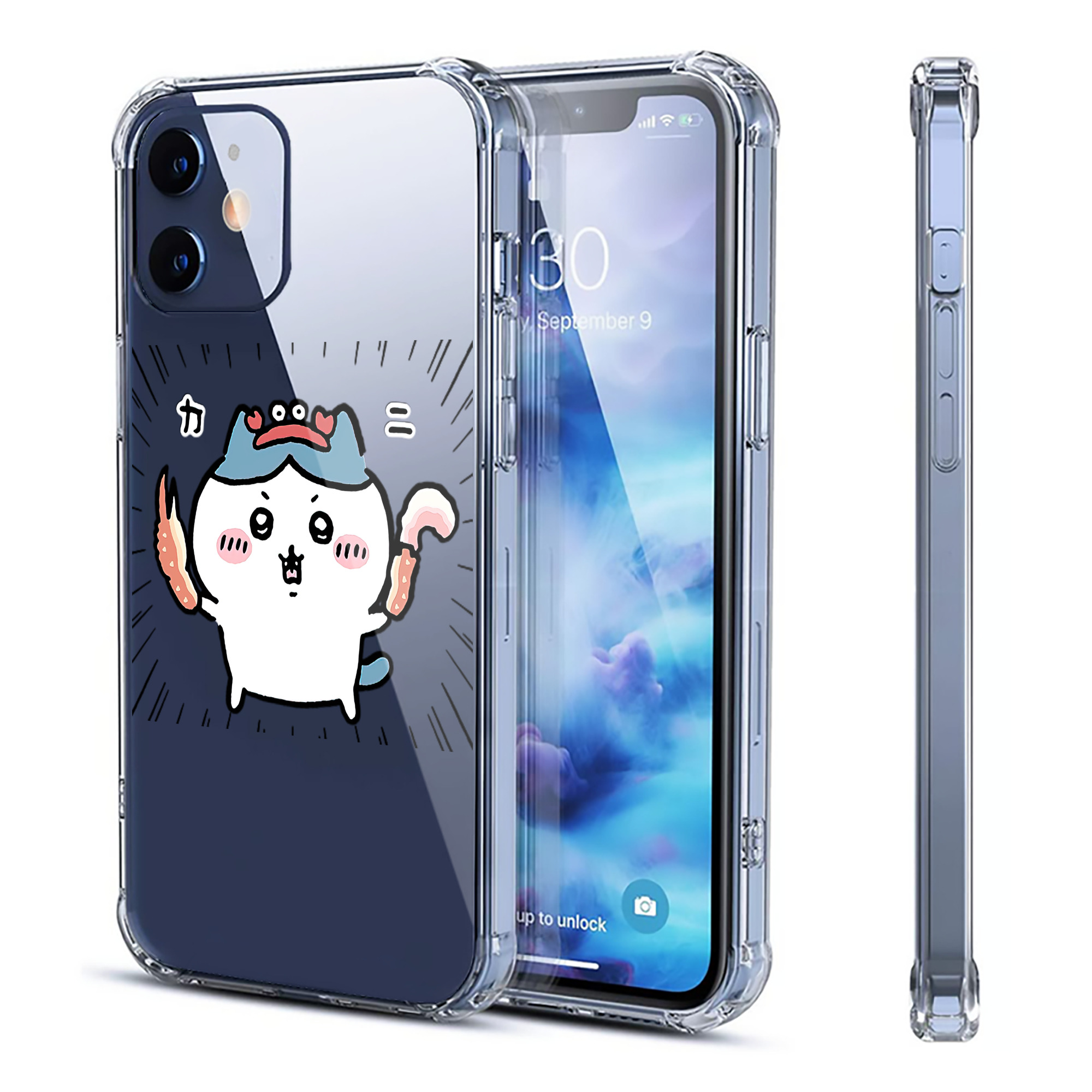 （画像用） ちいかわ ハチワレ Chii-kawa hachiware 【iPhone 12シリーズ対応】透明スマホケース（クリアソフトケース）